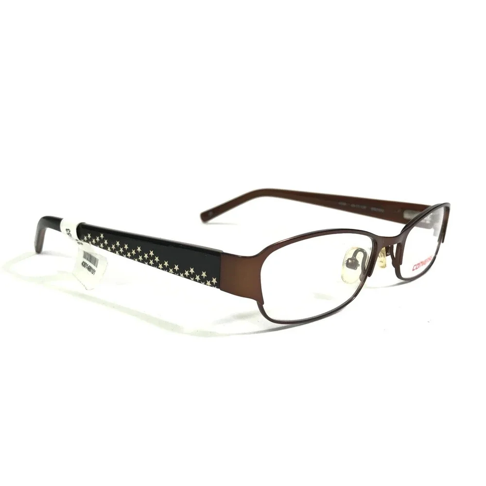 Converse Kids Eyeglasses Frames K006 BROWN Rectangular Half Rim 49-17-135